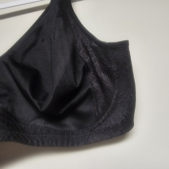 Playtex 18 Hour Side And Back Smoothing Wireless Bra Black 44DD - Picture 3 of 7